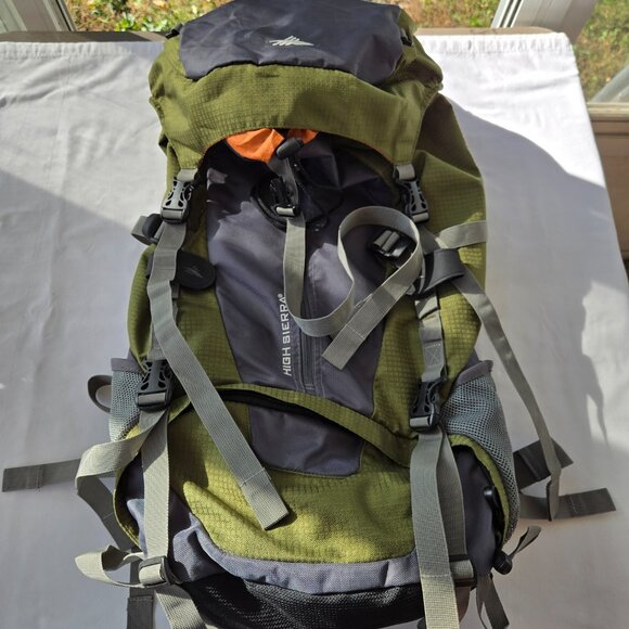 High Sierra Summit 45 Green and Gray Internal Frame Backpack - Picture 2 of 11